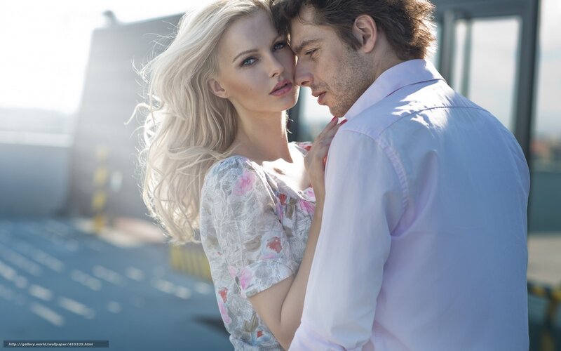 couple in romantic embrace
