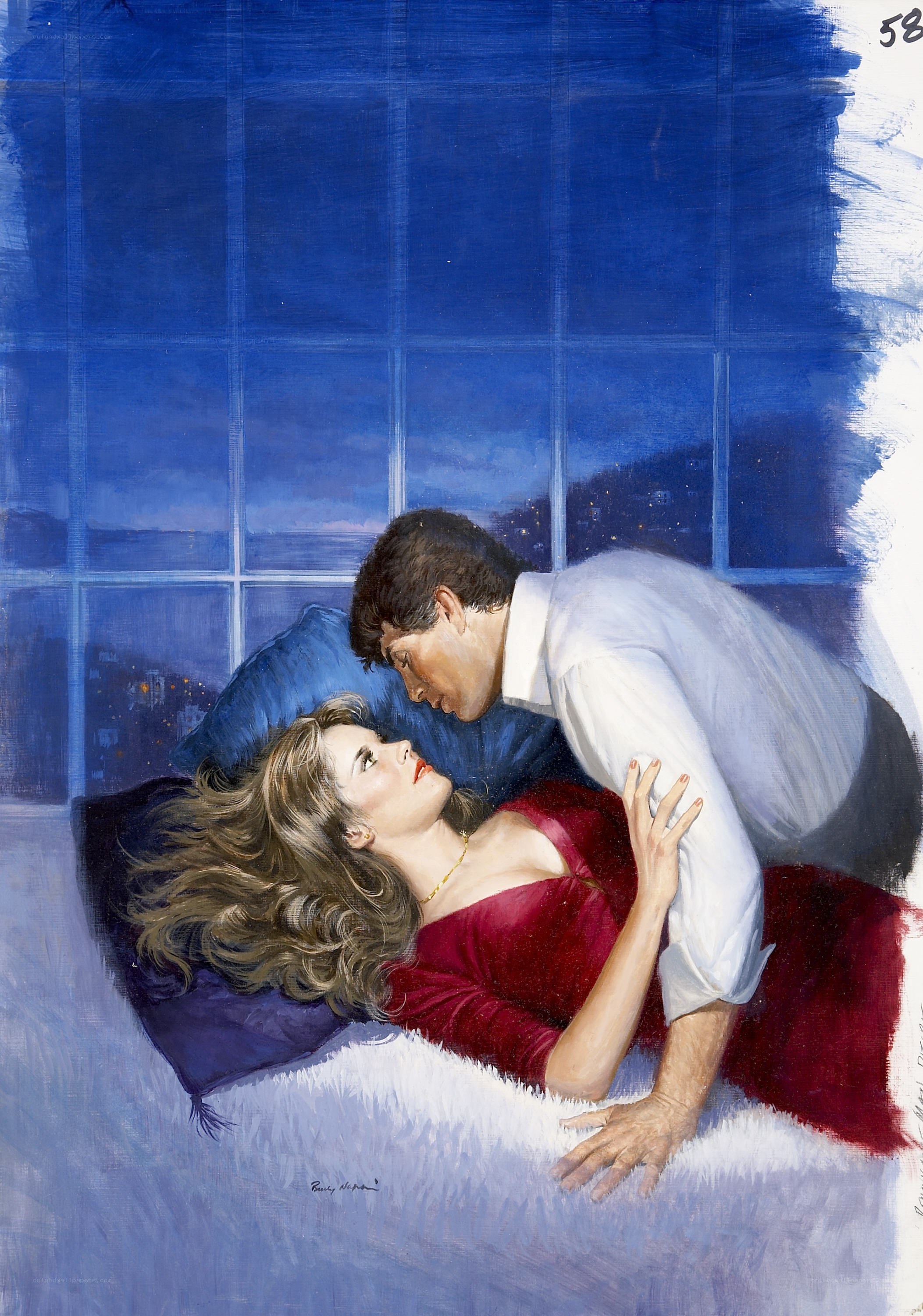 Couple in romantic embrace