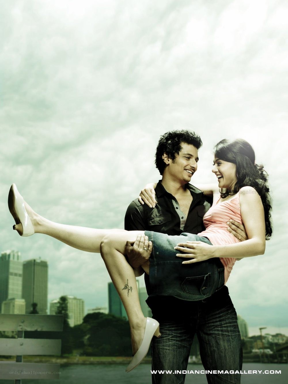 couple in romantic embrace