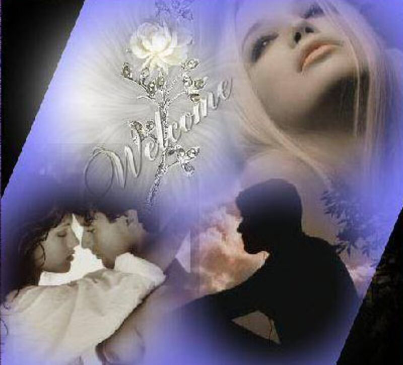 Couple in Romantic Pose — Purple, Digital Art