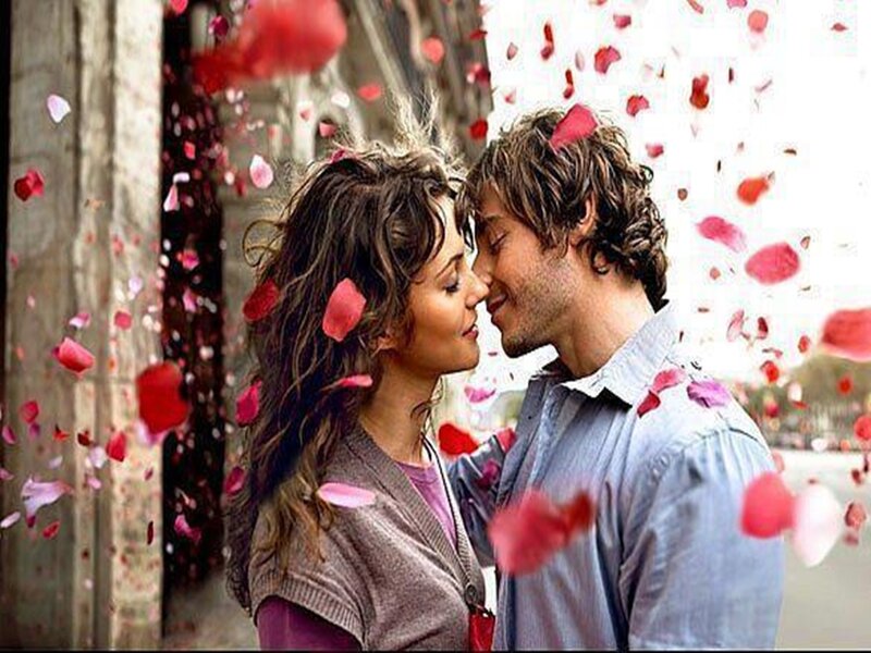 Couple in Rose Petals