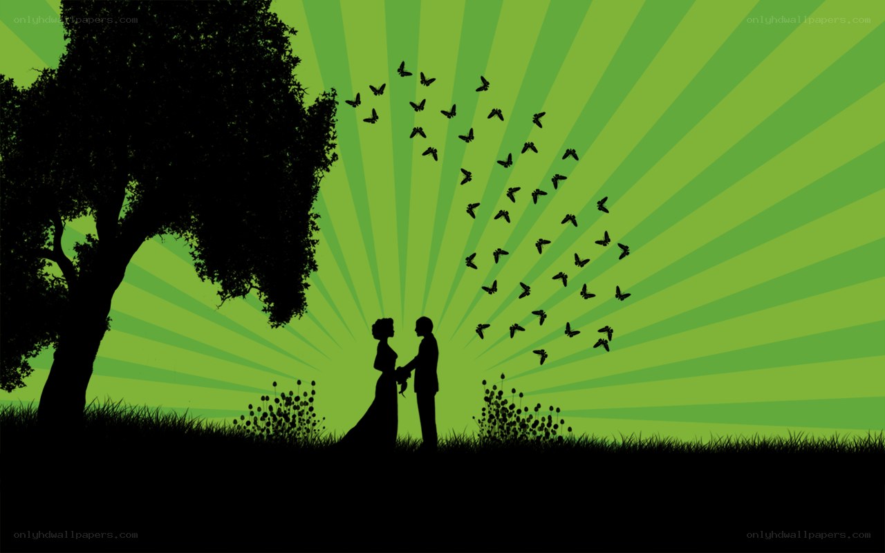 couple in silhouette at sunset
