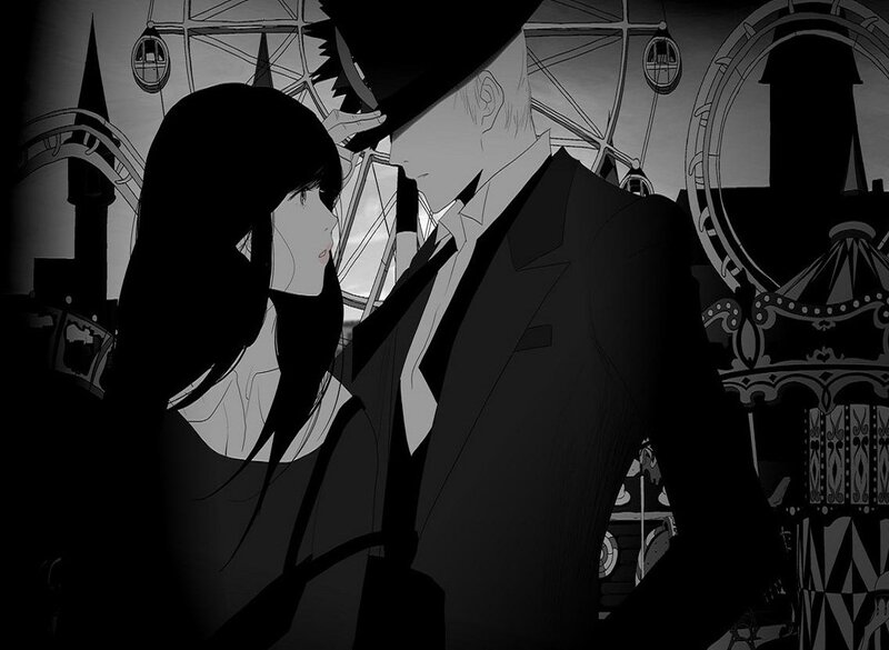 Couple in Silhouette — Black, Dramatic, Night