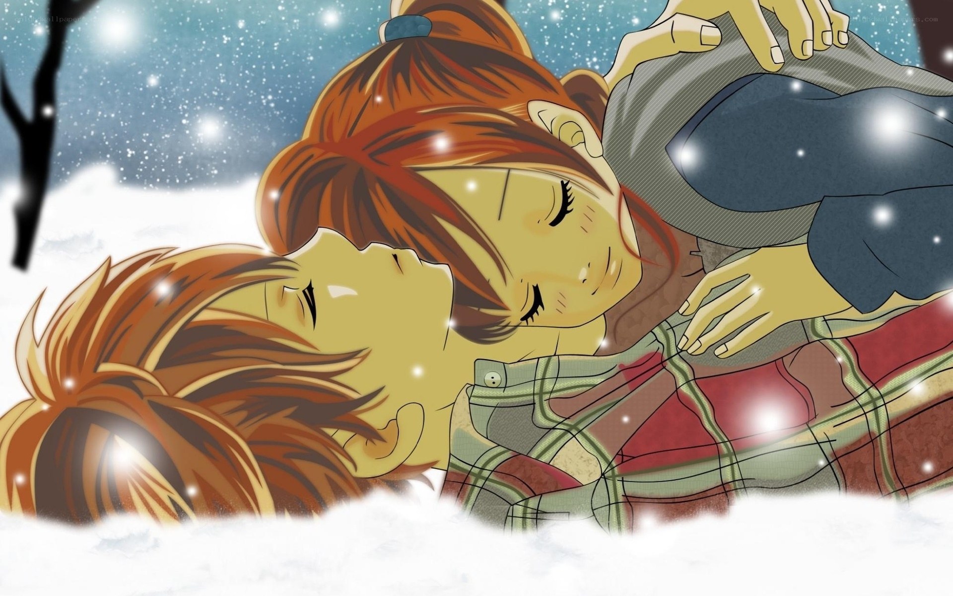 Couple in snow