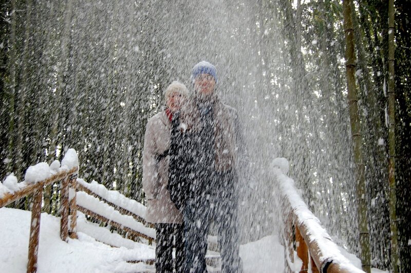 Couple in Snowstorm