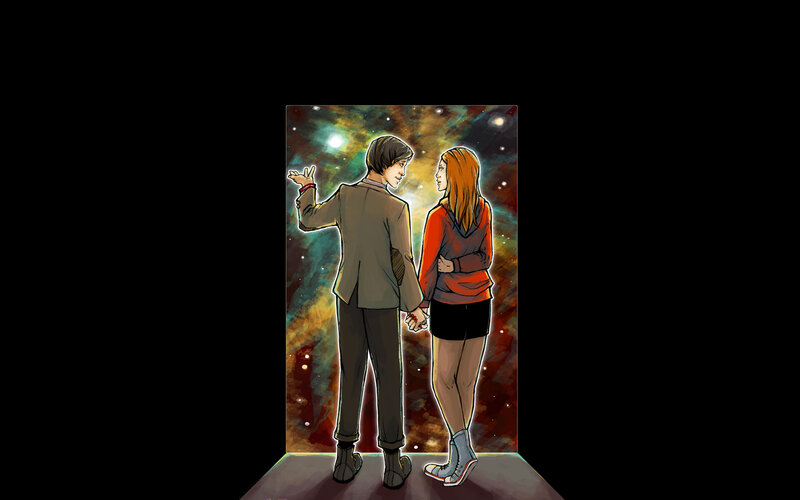 couple in space