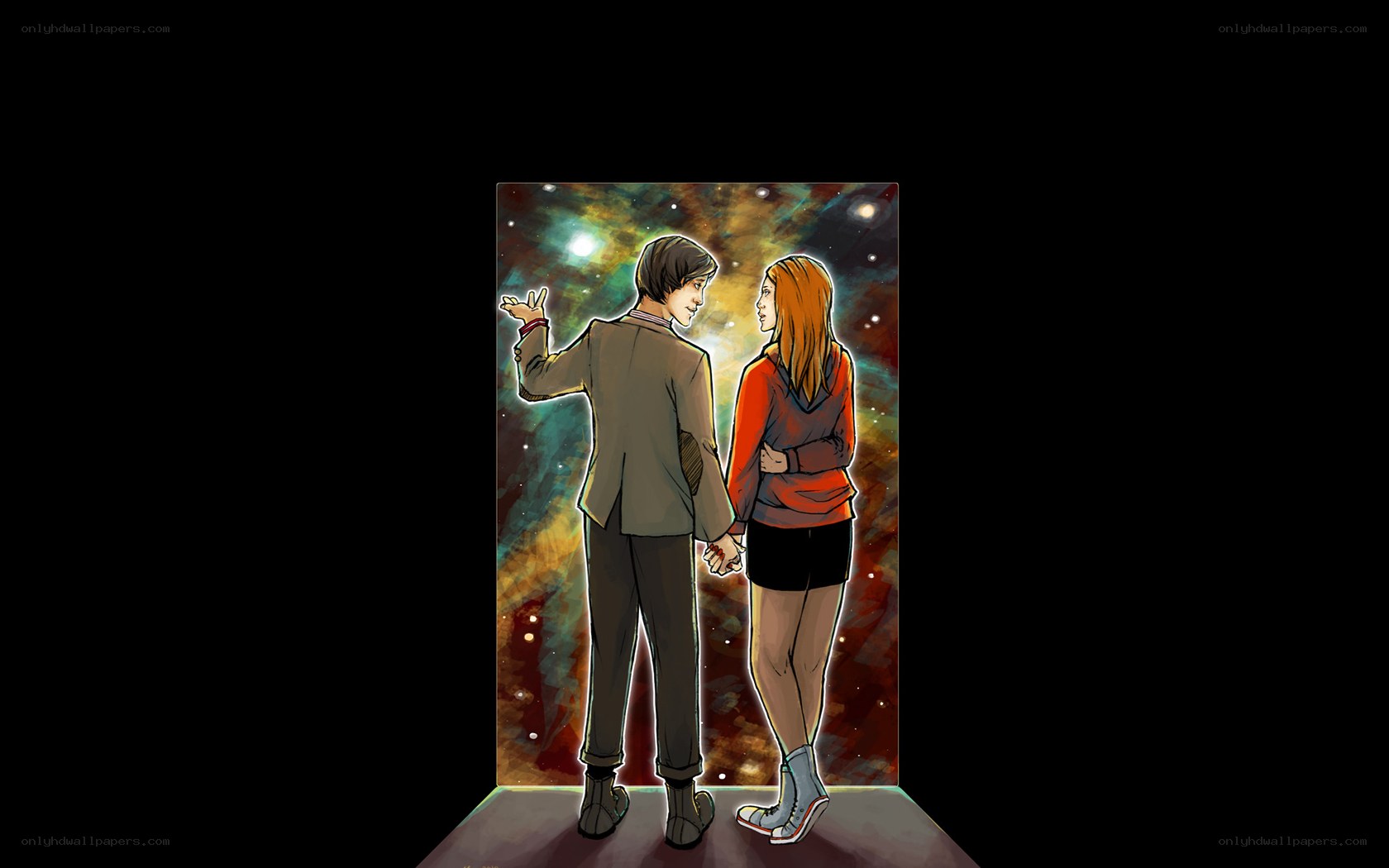 couple in space