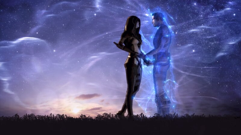 couple in starry sky