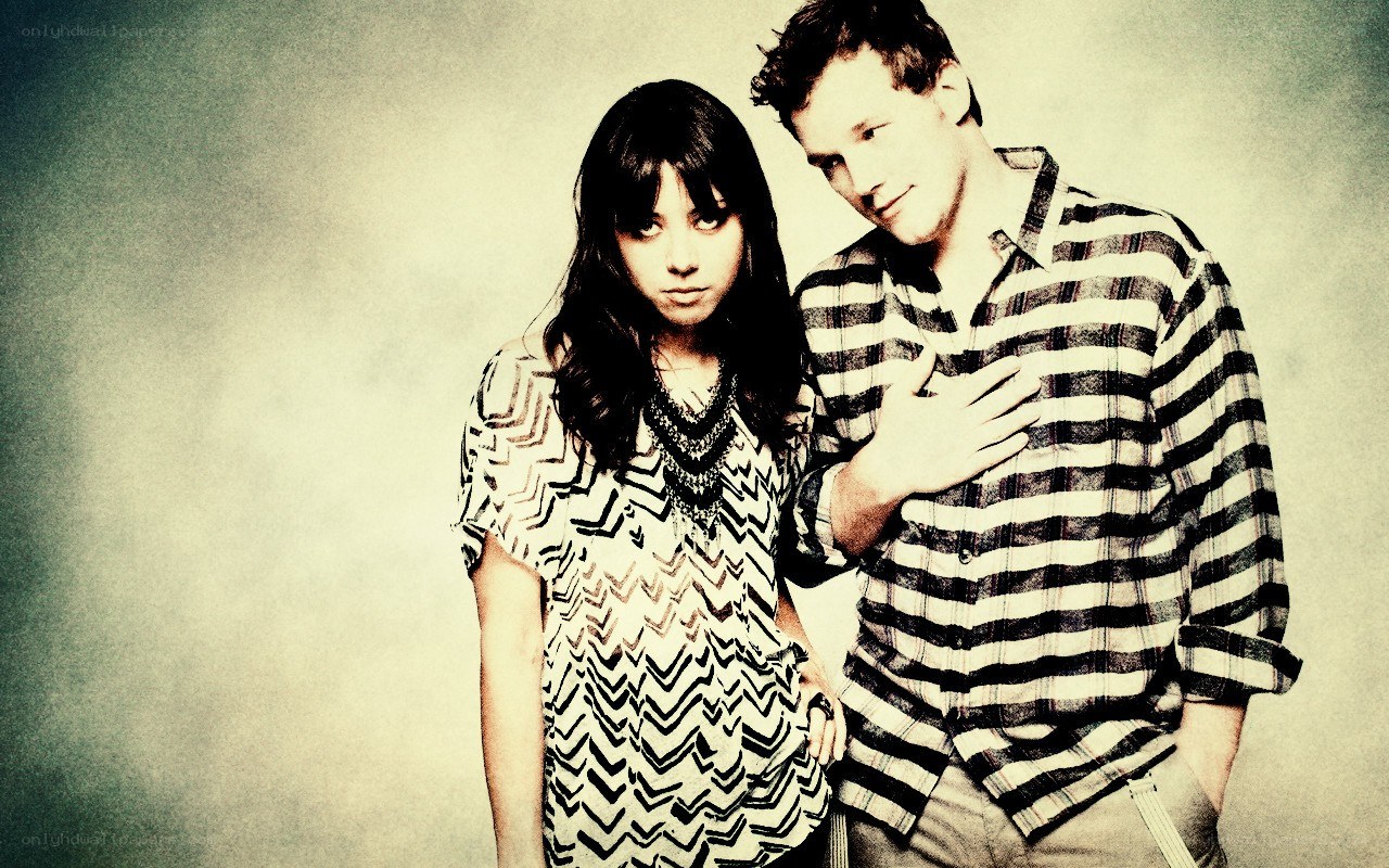 couple in striped shirts