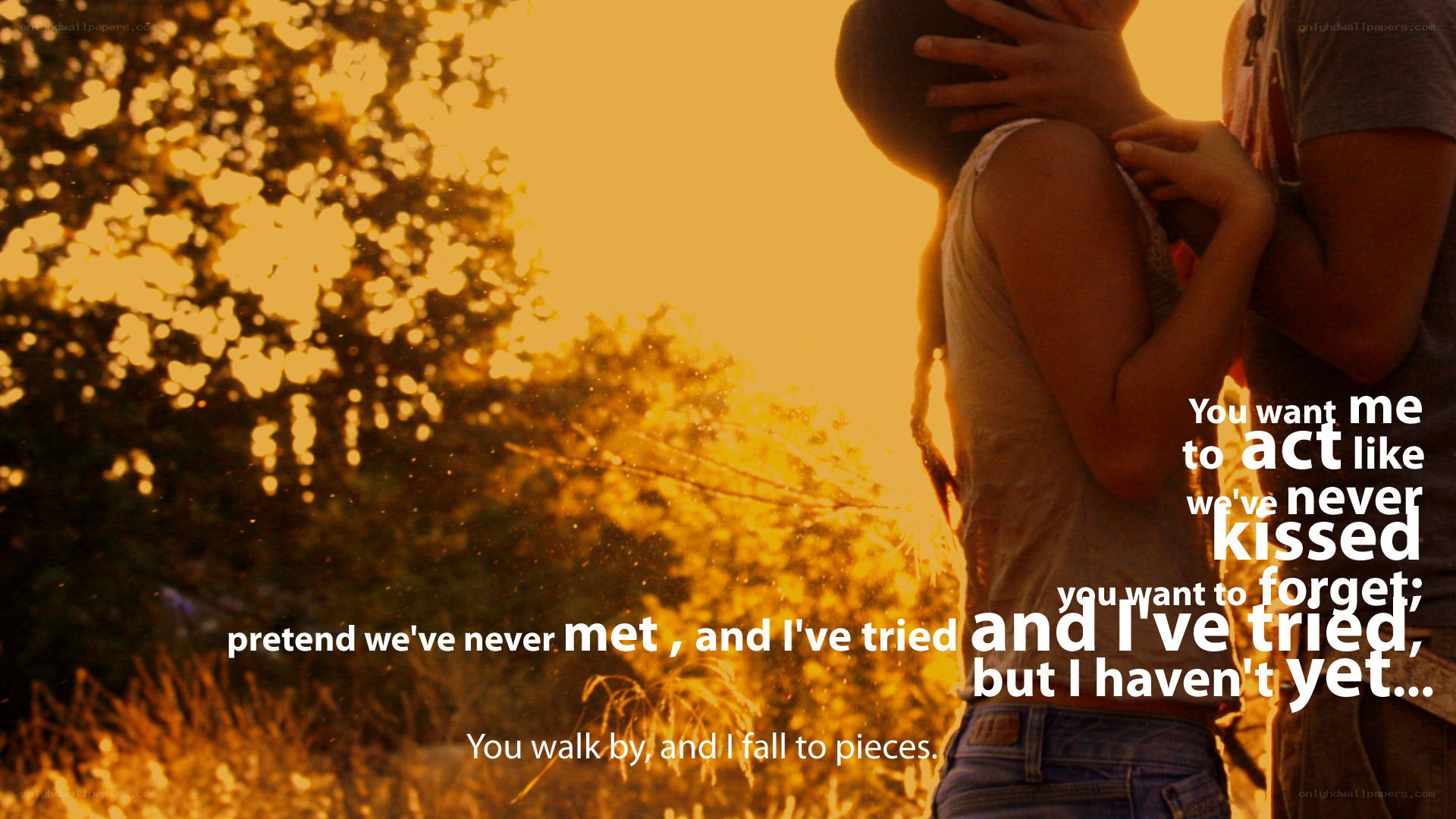 couple in sunset embrace