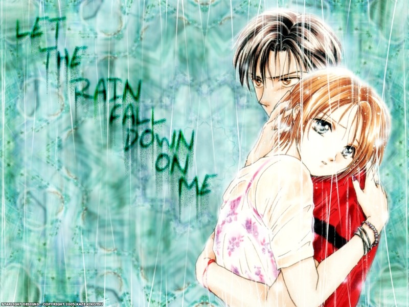 couple in the rain