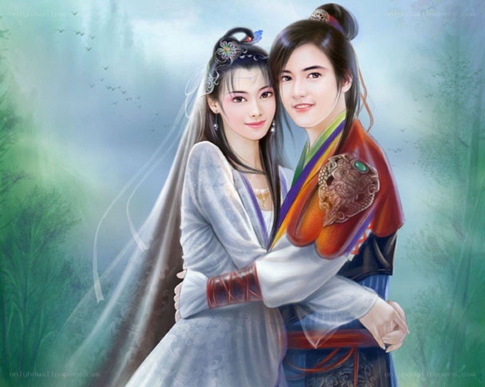 couple in traditional attire