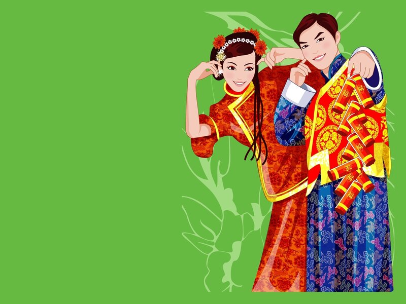 couple in traditional attire