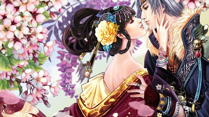 Couple in Traditional Attire — Purple