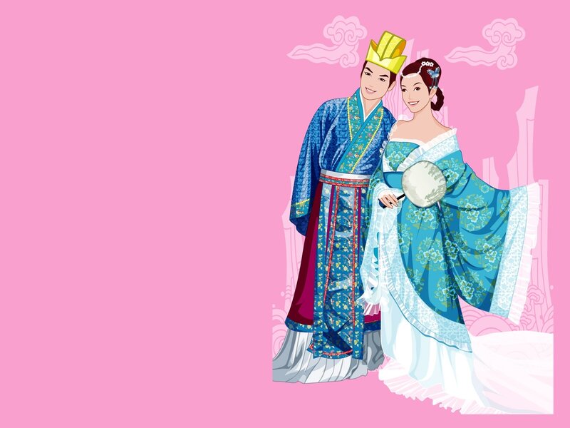 couple in traditional chinese attire