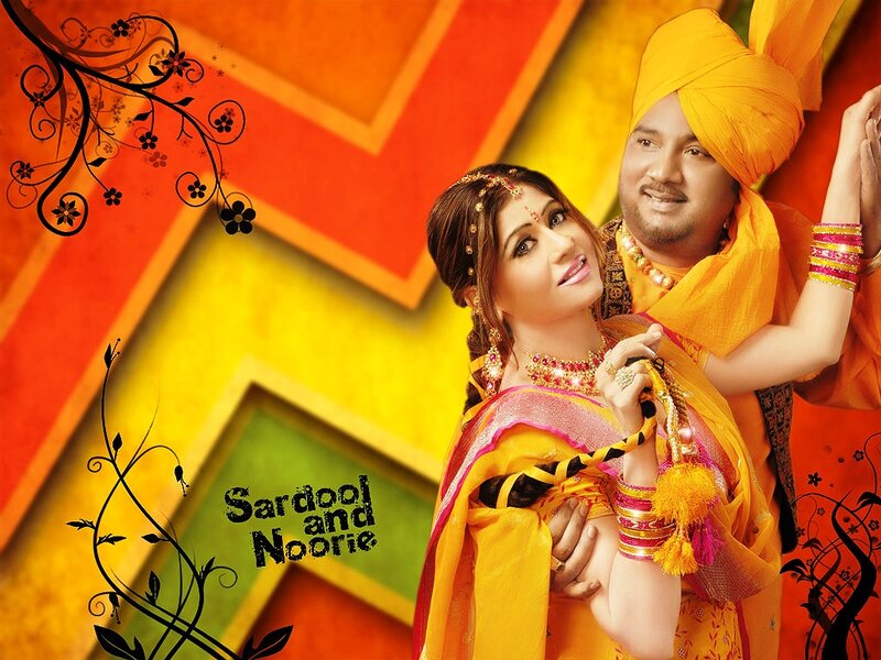 Couple in Traditional Clothing — Yellow