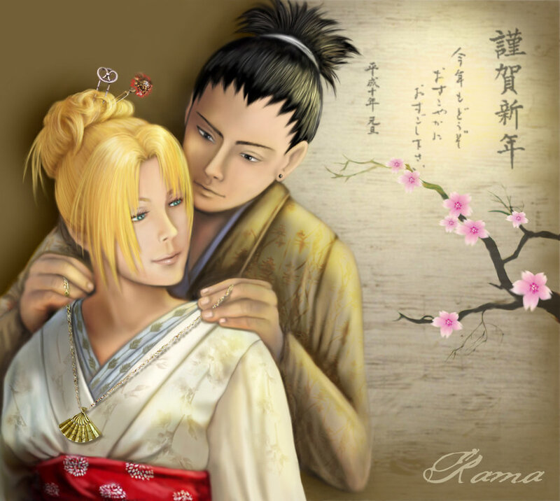 Couple in traditional Japanese attire