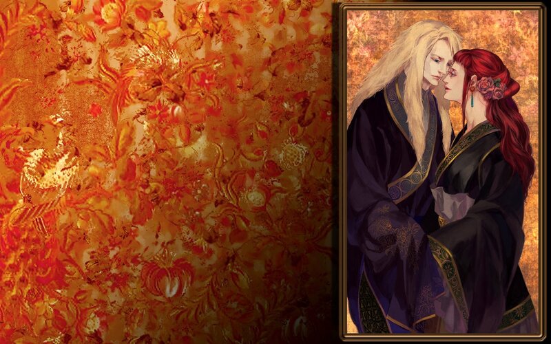 couple in traditional robes