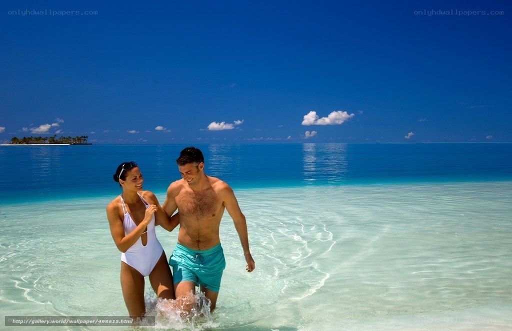 Couple in tropical waters