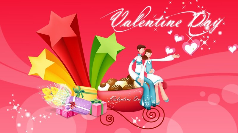 Couple in Valentine's Sleigh