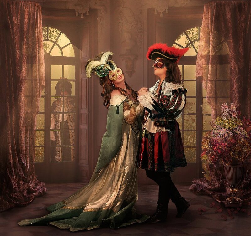 Couple in Venetian Costumes