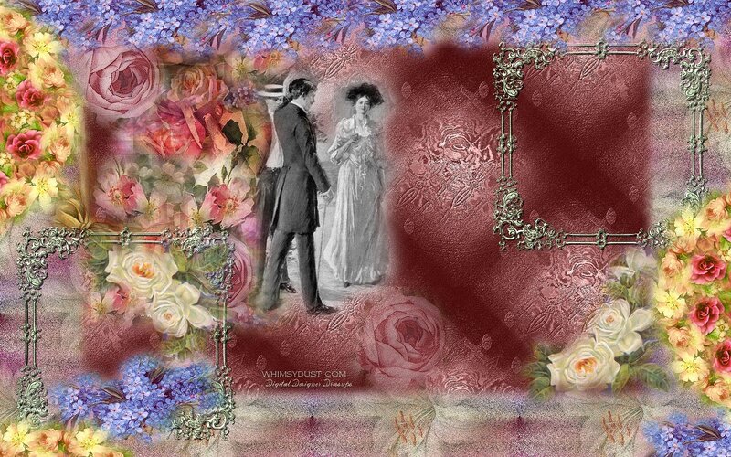 Couple in Vintage Attire — Pink