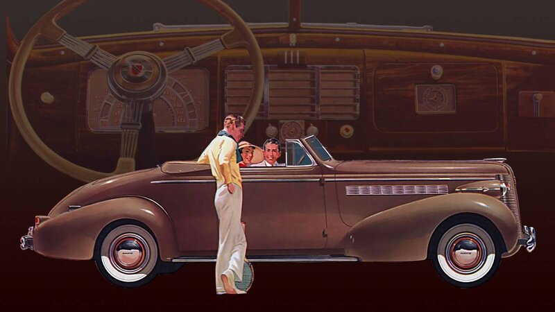 Couple in Vintage Car — Brown