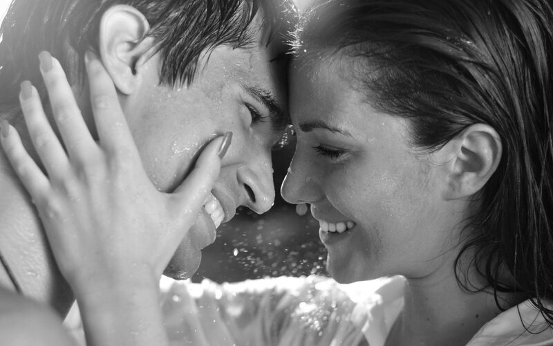 Couple in Water — Black, Intimate
