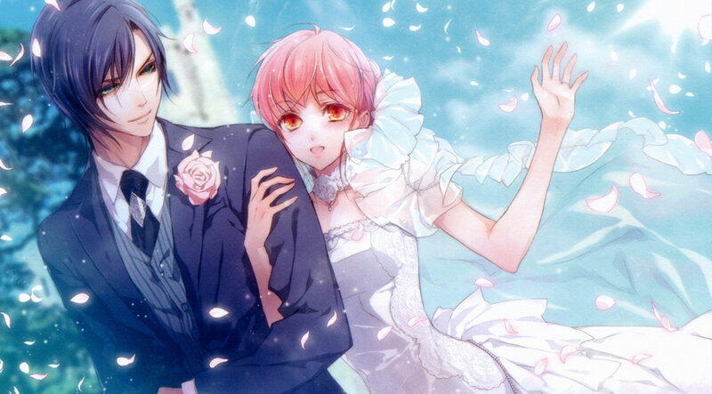 Couple in Wedding Attire — Blue, Romantic, Spring