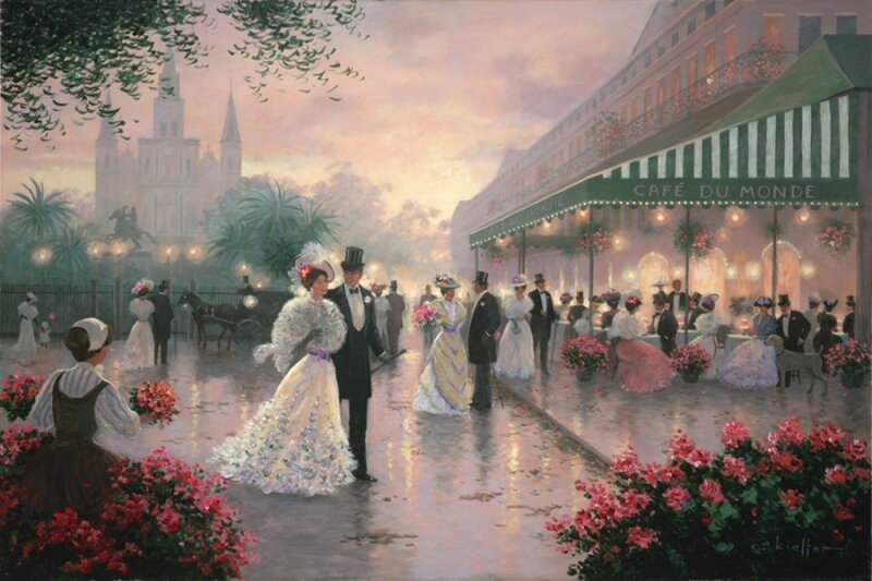 Couple in Wedding Attire — Pink, Romantic, Sunset