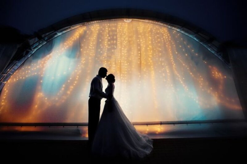Couple in Wedding Attire — White, Romantic