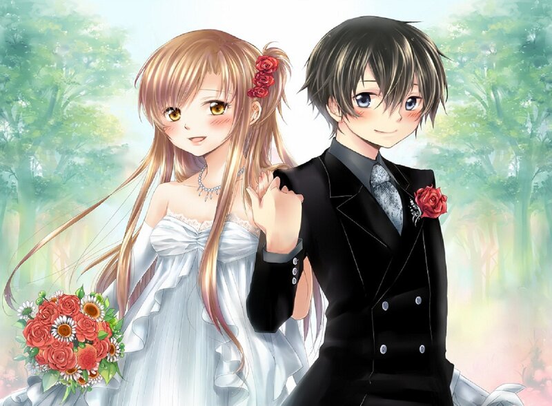 Couple in Wedding Attire — White, Serene, Afternoon