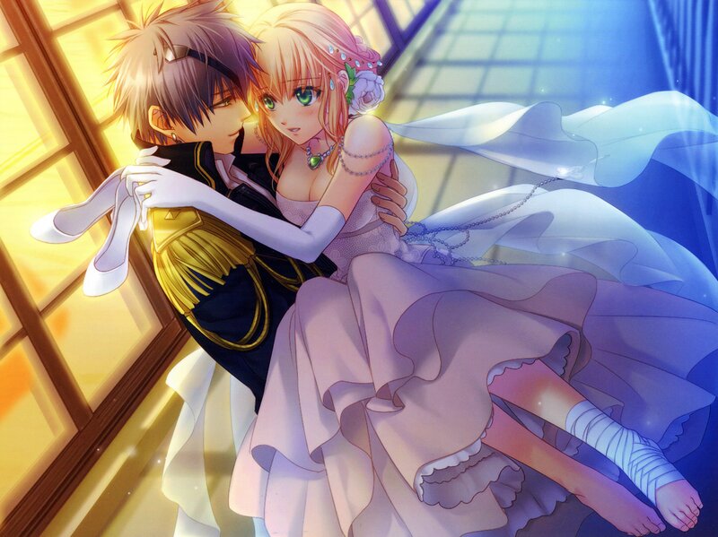 Couple in Wedding Attire — Yellow