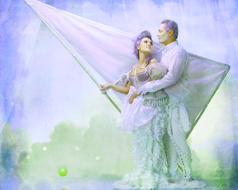 Couple in White Costumes