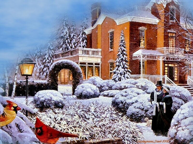 Couple in Winter Garden