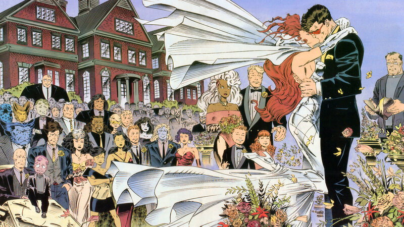 Couple Kissing at Wedding — Red