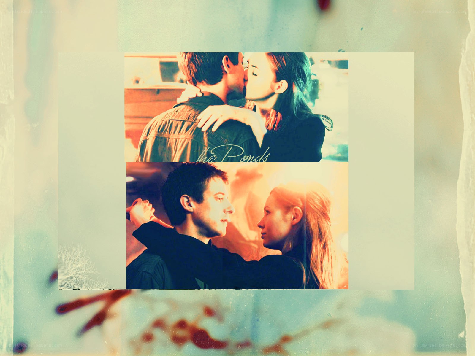 couple kissing collage