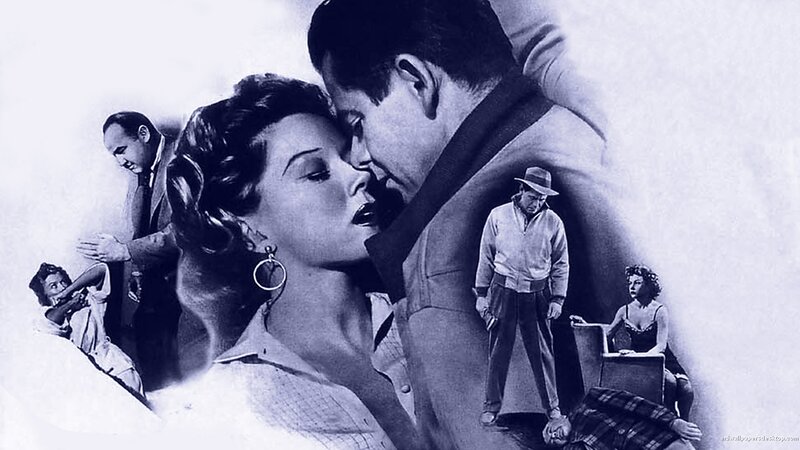 Couple Kissing in Collage — Black