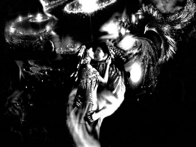 Couple Kissing in Cosmos
