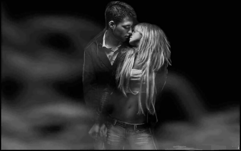 Couple Kissing in Dark
