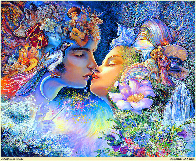 Couple Kissing in Fantasy