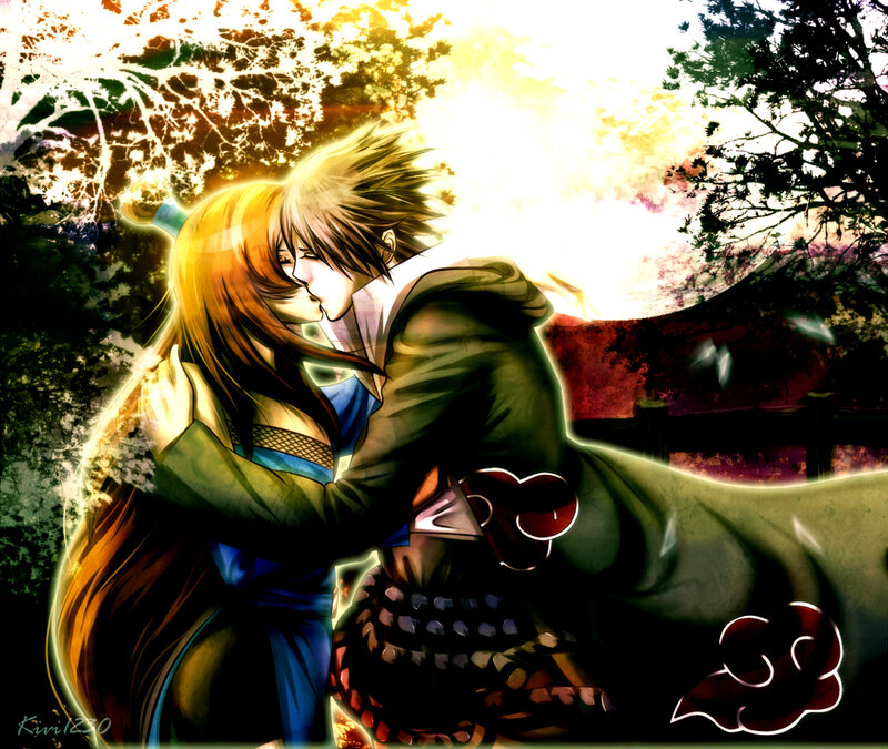 Couple Kissing in Forest — Green, Dramatic