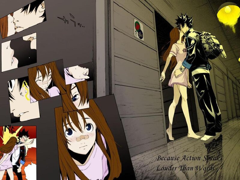 Couple Kissing in Hallway — Brown, Dramatic, Night