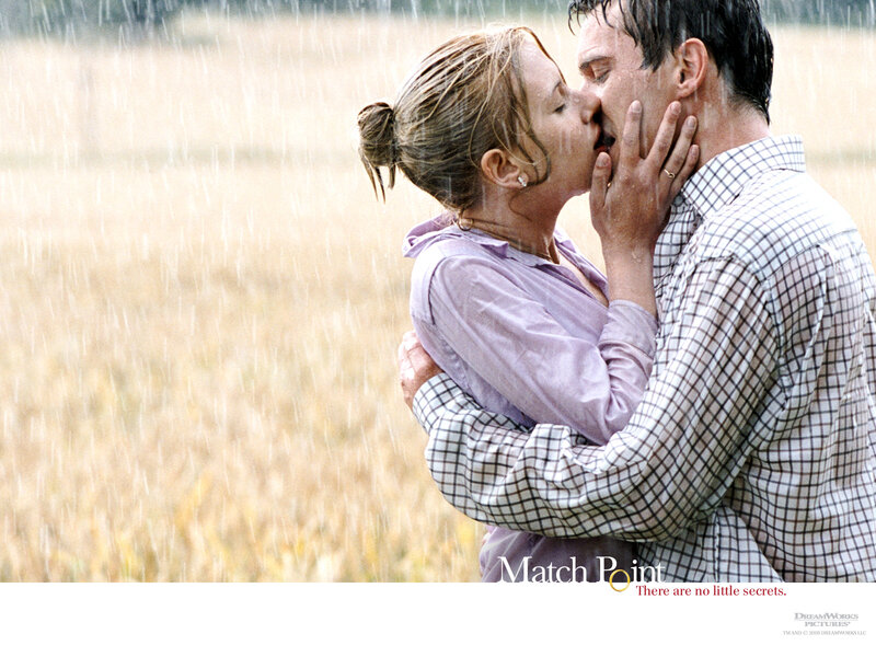 Couple Kissing in Rain — Brown