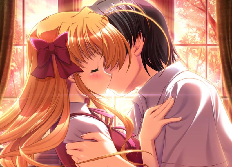 Couple Kissing in Sunlight