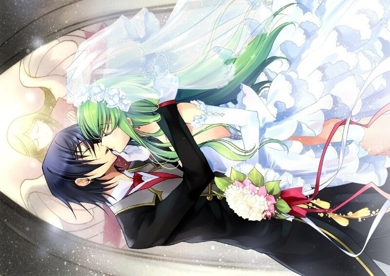 Couple Kissing in Wedding Attire — White