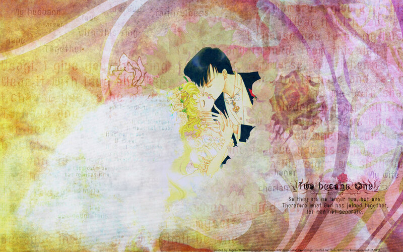 Couple Kissing in Wedding Attire — Yellow
