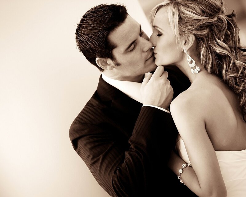 Couple Kissing on Cheek