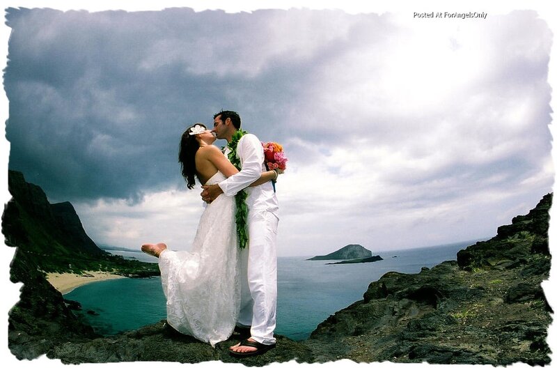 Couple Kissing on Cliff