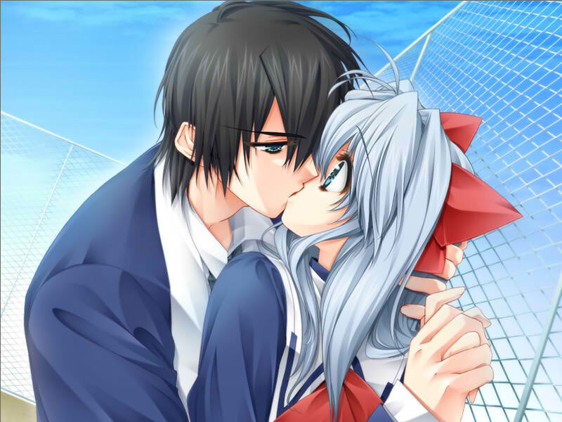 Couple Kissing on Field